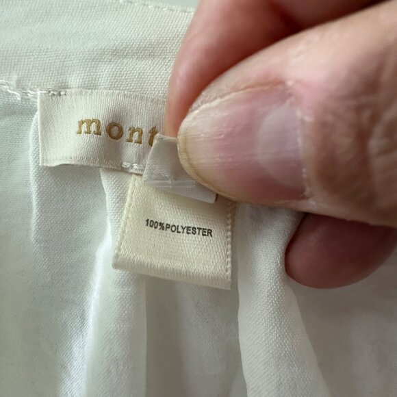 Monteau Los Angeles Sleeveless White Blouse M 100% Polyester Lightweight - Picture 4 of 8
